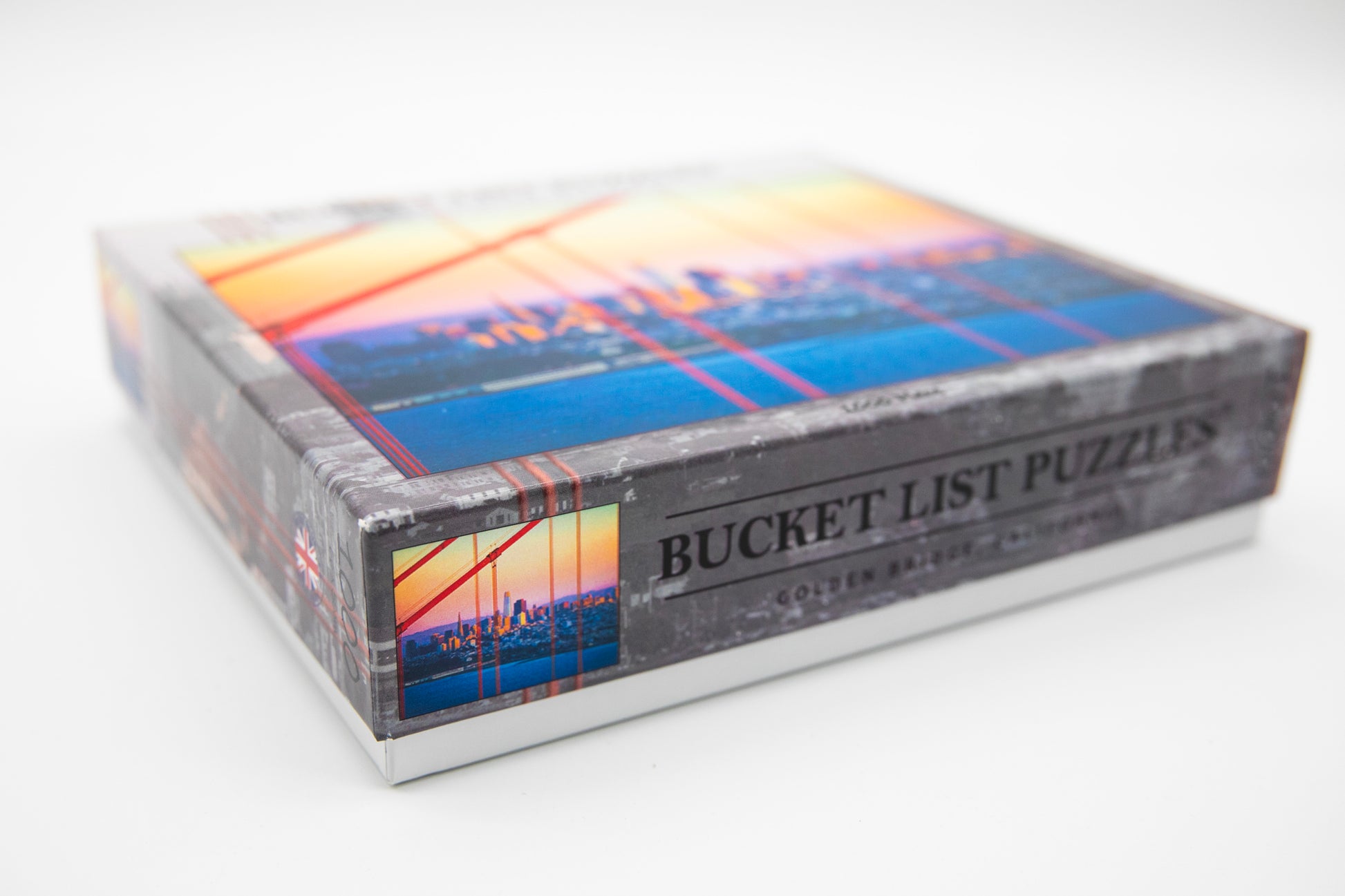 Box of Bucket List Puzzles with a scenic design on a white background